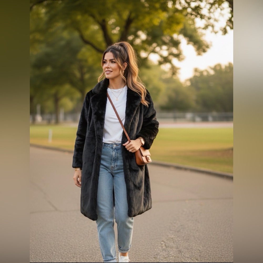 Express Black faux fur Jacket